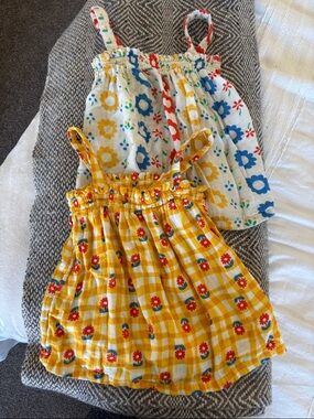 Two Hanna Andersson tank tops, size 3T and 4
